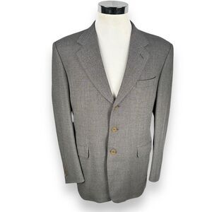 Canali Proposta Sport Coat Blazer Jacket Mens 42R Wool Notch Lapel Textured Gray
